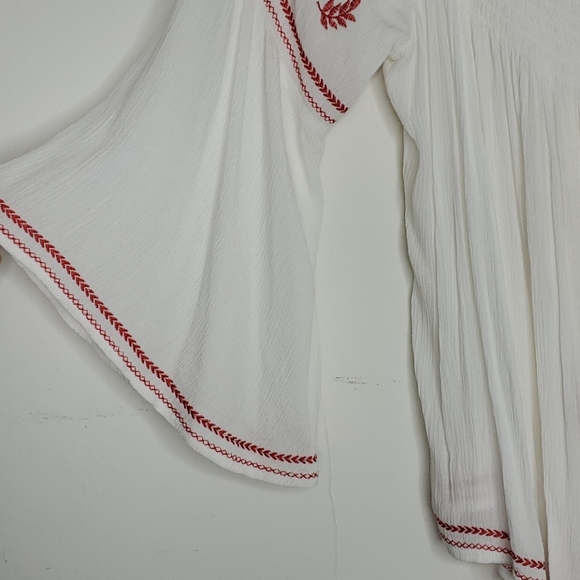 Band of Gypsies Boho Peasant Embroidered Top - Picture 3 of 14